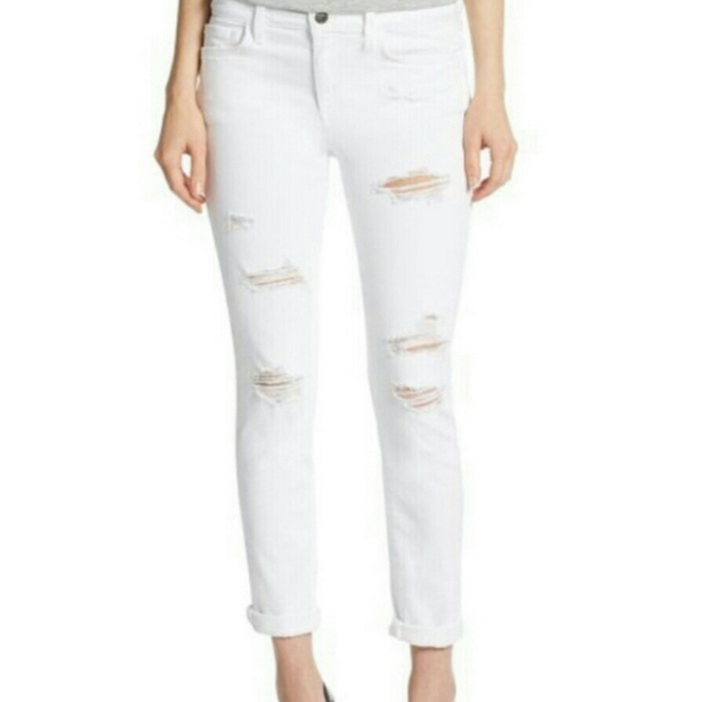 JOE'S DISTRESSED WHITE JEANS